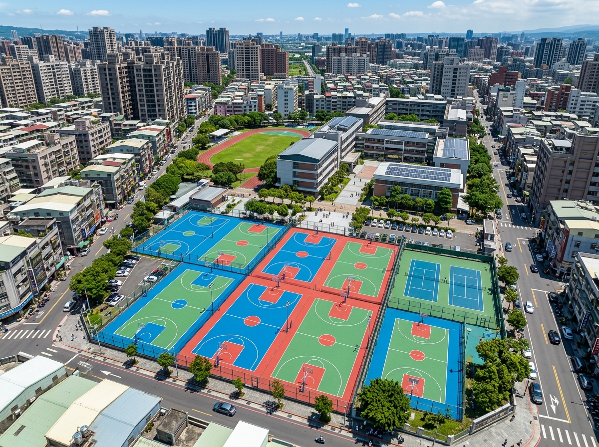 乌兰察布市塑胶跑道硅PU篮球场 - 方案