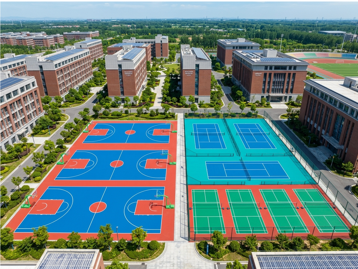 乌兰察布市硅PU球场塑胶跑道 - 方案